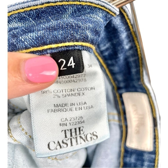 The Casting by Aritzia High Rise Skinny Medium Wash Jeans Size 24 - Picture 5 of 6